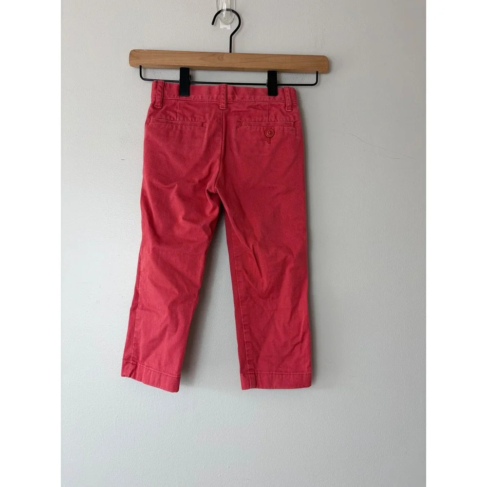 Crewcuts Boys‎ Red Chino Pants Size 3 Adjustable Waist Cotton Stretch Trousers